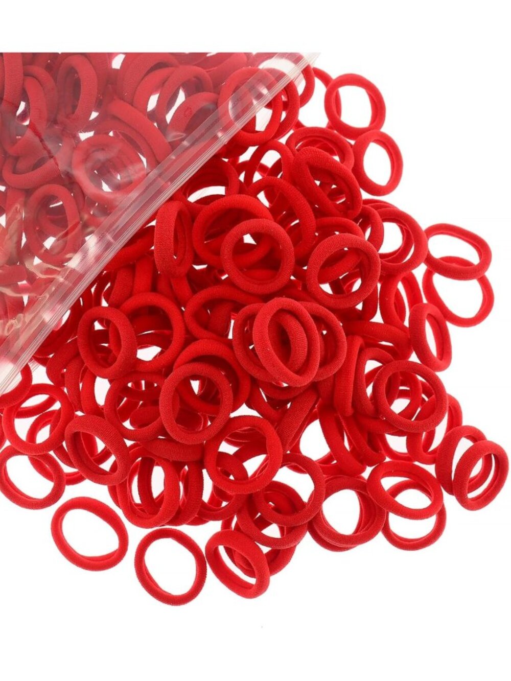 200 Pcs Solid Color Cotton Hair Ties for Women & Girls - Seamless Ponytail